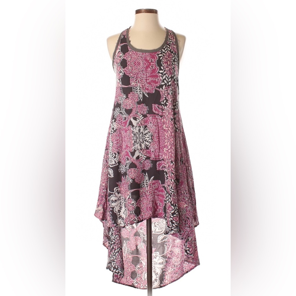 Free People High Low Flowy Printed Midi Dress